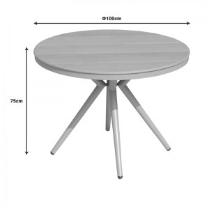 pak-289-000022-3 ΤΡΑΠΕΖΙ HILLY PAKOWORLD PLYWOOD ΚΑΙ PP ΣΑΜΠΑΝΙΖΕ Φ100X75ΕΚ