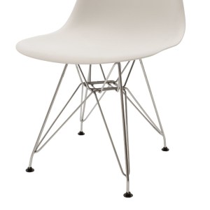 pak-292-000013-6 ΚΑΡΕΚΛΑ ADELLE PAKOWORLD PP ΛΕΥΚΟ-INOX ΠΟΔΙ 46X55X81ΕΚ