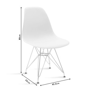 pak-292-000013-7 ΚΑΡΕΚΛΑ ADELLE PAKOWORLD PP ΛΕΥΚΟ-INOX ΠΟΔΙ 46X55X81ΕΚ