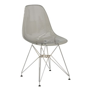 pak-292-000015 ΚΑΡΕΚΛΑ ADELLE PAKOWORLD PP ΔΙΑΦΑΝΟ ΓΚΡΙ-INOX ΠΟΔΙ 46X55X81ΕΚ