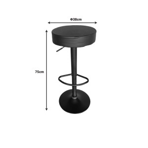 pak-292-000028-3 ΣΚΑΜΠΟ ΜΠΑΡ DIANORS PAKOWORLD ΠΤΥΣΣΟΜΕΝΟ PU ΜΑΥΡΟ-ΒΑΣΗ ΜΑΥΡΟ ΜΕΤΑΛΛΟ 38X38X75ΕΚ