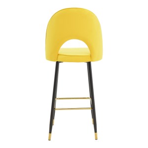 pak-292-000038-4 ΣΚΑΜΠΟ ΜΠΑΡ CASENIO PAKOWORLD ΚΙΤΡΙΝΟ ΒΕΛΟΥΔΟ-ΠΟΔΙ ΜΑΥΡΟ ΜΕ ΧΡΥΣΟ ΜΕΤΑΛΛΟ 48X50X117ΕΚ