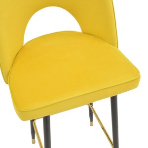 pak-292-000038-6 ΣΚΑΜΠΟ ΜΠΑΡ CASENIO PAKOWORLD ΚΙΤΡΙΝΟ ΒΕΛΟΥΔΟ-ΠΟΔΙ ΜΑΥΡΟ ΜΕ ΧΡΥΣΟ ΜΕΤΑΛΛΟ 48X50X117ΕΚ