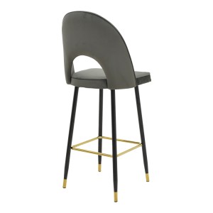 pak-292-000039-1 ΣΚΑΜΠΟ ΜΠΑΡ CASENIO PAKOWORLD ΑΝΘΡΑΚΙ ΒΕΛΟΥΔΟ-ΠΟΔΙ ΜΑΥΡΟ ΜΕ ΧΡΥΣΟ ΜΕΤΑΛΛΟ 48X50X117ΕΚ