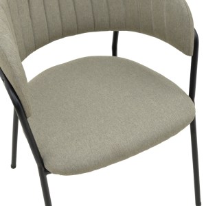 pak-292-000047-6 ΚΑΡΕΚΛΑ MOREL PAKOWORLD ΓΚΡΙ ΥΦΑΣΜΑ-ΠΟΔΙ ΜΑΥΡΟ ΜΕΤΑΛΛΟ 55X55X76ΕΚ