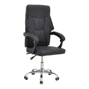 pak-292-000054 ΚΑΡΕΚΛΑ ΓΡΑΦΕΙΟΥ ΔΙΕΥΘΥΝΤΗ GLORIN PAKOWORLD ΜΑΥΡΟ PU 60X68X128ΕΚ
