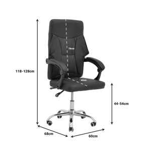 pak-292-000055-9 ΚΑΡΕΚΛΑ ΓΡΑΦΕΙΟΥ ΔΙΕΥΘΥΝΤΗ GLORIN PAKOWORLD ΜΠΕΖ PU 60X68X128ΕΚ