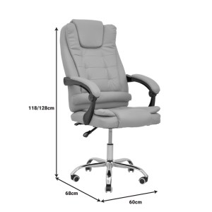 pak-292-000057-8 ΚΑΡΕΚΛΑ ΓΡΑΦΕΙΟΥ ΔΙΕΥΘΥΝΤΗ TORONSI PAKOWORLD ΜΠΕΖ PU 60X68X128ΕΚ