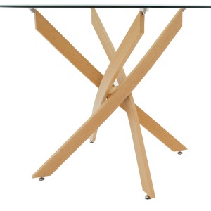 pak-292-000061-3 ΤΡΑΠΕΖΙ ANTORO PAKOWORLD ΓΥΑΛΙ ΚΑΙ ΜΕΤΑΛΛΙΚΑ ΠΟΔΙΑ ΣΕ ΦΥΣΙΚΗ ΑΠΟΧΡΩΣΗ Φ80X75ΕΚ