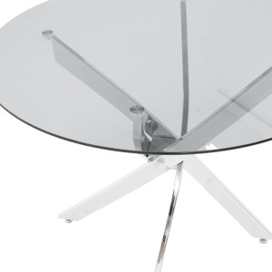 pak-292-000062-2 ΤΡΑΠΕΖΙ ANTORO PAKOWORLD ΓΥΑΛΙ ΚΑΙ ΜΕΤΑΛΛΙΚΑ ΠΟΔΙΑ ΣΕ ΑΠΟΧΡΩΣΗ ΧΡΩΜΙΟΥ Φ80X75ΕΚ
