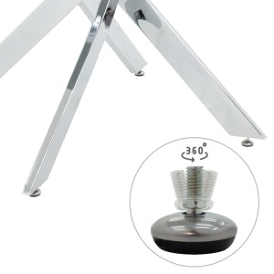 pak-292-000062-4 ΤΡΑΠΕΖΙ ANTORO PAKOWORLD ΓΥΑΛΙ ΚΑΙ ΜΕΤΑΛΛΙΚΑ ΠΟΔΙΑ ΣΕ ΑΠΟΧΡΩΣΗ ΧΡΩΜΙΟΥ Φ80X75ΕΚ