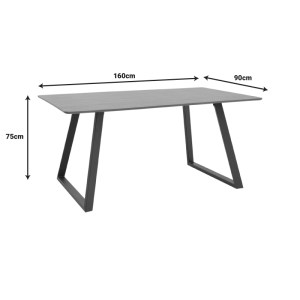 pak-292-000070-4 ΤΡΑΠΕΖΙ WINOR PAKOWORLD ΚΑΡΥΔΙ MDF-ΠΟΔΙ ΜΑΥΡΟ ΜΕΤΑΛΛΙΚΟ 160X90X75ΕΚ