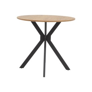 pak-292-000071-1 ΤΡΑΠΕΖΙ XUSON PAKOWORLD ΦΥΣΙΚΟ MDF-ΠΟΔΙ ΜΑΥΡΟ ΜΕΤΑΛΛΟ Φ80X75ΕΚ