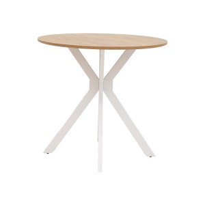 pak-292-000072-1 ΤΡΑΠΕΖΙ XUSON PAKOWORLD ΦΥΣΙΚΟ MDF-ΠΟΔΙ ΛΕΥΚΟ ΜΕΤΑΛΛΟ Φ80X75ΕΚ