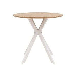 pak-292-000072-2 ΤΡΑΠΕΖΙ XUSON PAKOWORLD ΦΥΣΙΚΟ MDF-ΠΟΔΙ ΛΕΥΚΟ ΜΕΤΑΛΛΟ Φ80X75ΕΚ