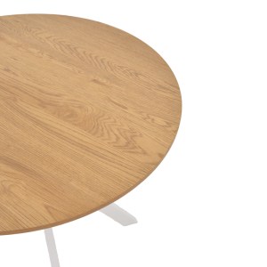 pak-292-000072-3 ΤΡΑΠΕΖΙ XUSON PAKOWORLD ΦΥΣΙΚΟ MDF-ΠΟΔΙ ΛΕΥΚΟ ΜΕΤΑΛΛΟ Φ80X75ΕΚ