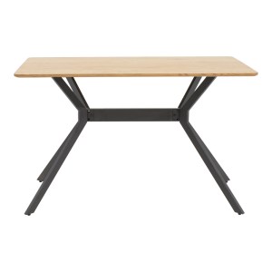 pak-292-000075-1 ΤΡΑΠΕΖΙ NERELIS PAKOWORLD ΦΥΣΙΚΟ MDF ΚΑΙ ΠΟΔΙ ΜΑΥΡΟ ΜΕΤΑΛΛΟ 120X70X75ΕΚ