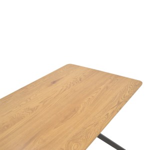 pak-292-000075-3 ΤΡΑΠΕΖΙ NERELIS PAKOWORLD ΦΥΣΙΚΟ MDF ΚΑΙ ΠΟΔΙ ΜΑΥΡΟ ΜΕΤΑΛΛΟ 120X70X75ΕΚ