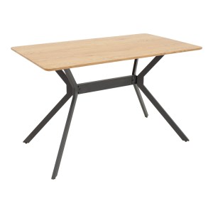 pak-292-000075 ΤΡΑΠΕΖΙ NERELIS PAKOWORLD ΦΥΣΙΚΟ MDF ΚΑΙ ΠΟΔΙ ΜΑΥΡΟ ΜΕΤΑΛΛΟ 120X70X75ΕΚ