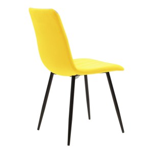 pak-292-000084-1 ΚΑΡΕΚΛΑ NOOR PAKOWORLD ΚΙΤΡΙΝΟ ΒΕΛΟΥΔΟ ΜΕ ΠΟΔΙ ΜΕΤΑΛΛΟΥ ΣΕ ΜΑΥΡΗ ΑΠΟΧΡΩΣΗ 44X53X86ΕΚ