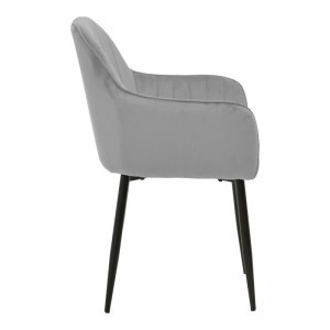 pak-292-000089-2 ΠΟΛΥΘΡΟΝΑ NOOR PAKOWORLD ΓΚΡΙ ΒΕΛΟΥΔΟ ΜΕ ΠΟΔΙ ΜΕΤΑΛΛΟΥ ΣΕ ΜΑΥΡΗ ΑΠΟΧΡΩΣΗ 58X58X86ΕΚ
