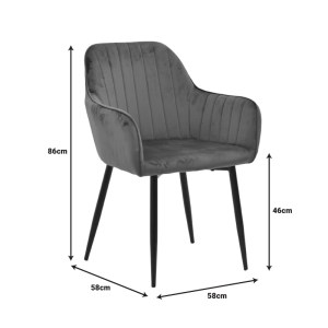 pak-292-000090-6 ΠΟΛΥΘΡΟΝΑ NOOR PAKOWORLD ΚΥΠΑΡΙΣΣΙ ΒΕΛΟΥΔΟ ΜΕ ΠΟΔΙ ΜΕΤΑΛΛΟΥ ΣΕ ΜΑΥΡΗ ΑΠΟΧΡΩΣΗ 58X58X86ΕΚ