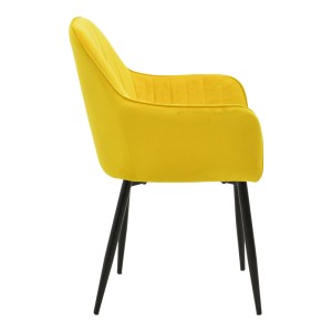 pak-292-000091-2 ΠΟΛΥΘΡΟΝΑ NOOR PAKOWORLD ΚΙΤΡΙΝΟ ΒΕΛΟΥΔΟ ΜΕ ΠΟΔΙ ΜΕΤΑΛΛΟΥ ΣΕ ΜΑΥΡΗ ΑΠΟΧΡΩΣΗ 58X58X86ΕΚ