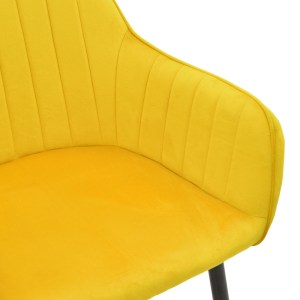 pak-292-000091-5 ΠΟΛΥΘΡΟΝΑ NOOR PAKOWORLD ΚΙΤΡΙΝΟ ΒΕΛΟΥΔΟ ΜΕ ΠΟΔΙ ΜΕΤΑΛΛΟΥ ΣΕ ΜΑΥΡΗ ΑΠΟΧΡΩΣΗ 58X58X86ΕΚ
