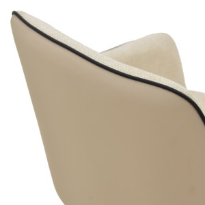 pak-292-000093-8 ΠΟΛΥΘΡΟΝΑ DEBRA PAKOWORLD ΠΕΡΙΣΤΡΕΦΟΜΕΝΗ ΜΠΕΖ ΥΦΑΣΜΑ-PU ΜΕ ΠΟΔΙ ΜΕΤΑΛΛΟΥ ΣΕ ΜΑΥΡΗ ΑΠΟΧΡΩΣΗ 60X64X83ΕΚ