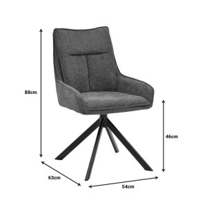 pak-292-000094-7 ΠΟΛΥΘΡΟΝΑ KONELIAN PAKOWORLD ΑΝΘΡΑΚΙ ΥΦΑΣΜΑ ΜΕ ΠΟΔΙ ΜΕΤΑΛΛΟΥ ΣΕ ΜΑΥΡΗ ΑΠΟΧΡΩΣΗ 54X63X88ΕΚ