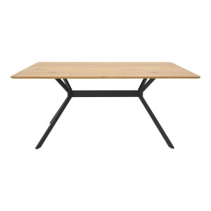 pak-292-000099-1 ΤΡΑΠΕΖΙ NERELIS PAKOWORLD ΦΥΣΙΚΟ MDF ΚΑΙ ΠΟΔΙ ΜΑΥΡΟ ΜΕΤΑΛΛΟ 160X90X75ΕΚ