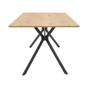 pak-292-000099-2 ΤΡΑΠΕΖΙ NERELIS PAKOWORLD ΦΥΣΙΚΟ MDF ΚΑΙ ΠΟΔΙ ΜΑΥΡΟ ΜΕΤΑΛΛΟ 160X90X75ΕΚ