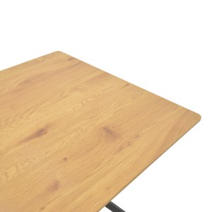 pak-292-000099-3 ΤΡΑΠΕΖΙ NERELIS PAKOWORLD ΦΥΣΙΚΟ MDF ΚΑΙ ΠΟΔΙ ΜΑΥΡΟ ΜΕΤΑΛΛΟ 160X90X75ΕΚ