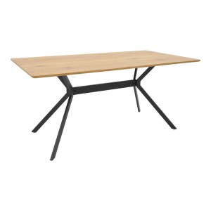 pak-292-000099 ΤΡΑΠΕΖΙ NERELIS PAKOWORLD ΦΥΣΙΚΟ MDF ΚΑΙ ΠΟΔΙ ΜΑΥΡΟ ΜΕΤΑΛΛΟ 160X90X75ΕΚ