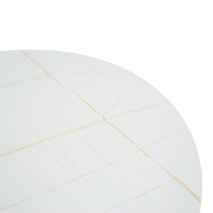 pak-292-000101-2 ΤΡΑΠΕΖΙ XUSON PAKOWORLD MDF ΣΕ ΛΕΥΚΟ ΟΨΗΣ ΜΑΡΜΑΡΟΥ ΜΕ ΠΟΔΙ ΜΑΥΡΟ ΜΕΤΑΛΛΟ Φ120X75ΕΚ