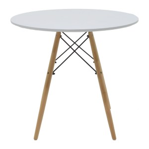 pak-292-000104-1 ΤΡΑΠΕΖΙ JULITA PAKOWORLD MDF ΛΕΥΚΟ-ΠΟΔΙΑ ΣΕ ΦΥΣΙΚΗ ΑΠΟΧΡΩΣΗ Φ80X73ΕΚ