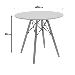 pak-292-000104-3 ΤΡΑΠΕΖΙ JULITA PAKOWORLD MDF ΛΕΥΚΟ-ΠΟΔΙΑ ΣΕ ΦΥΣΙΚΗ ΑΠΟΧΡΩΣΗ Φ80X73ΕΚ