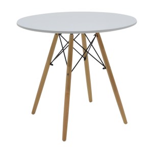 pak-292-000104 ΤΡΑΠΕΖΙ JULITA PAKOWORLD MDF ΛΕΥΚΟ-ΠΟΔΙΑ ΣΕ ΦΥΣΙΚΗ ΑΠΟΧΡΩΣΗ Φ80X73ΕΚ