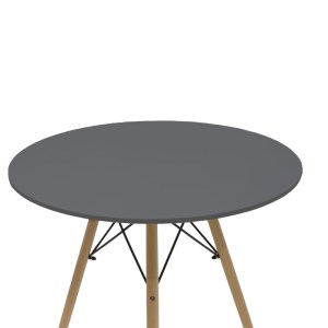 pak-292-000105-2 ΤΡΑΠΕΖΙ JULITA PAKOWORLD MDF ΜΑΥΡΟ-ΠΟΔΙΑ ΣΕ ΦΥΣΙΚΗ ΑΠΟΧΡΩΣΗ Φ80X73ΕΚ