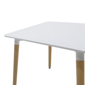 pak-292-000106-2 ΤΡΑΠΕΖΙ NATALI PAKOWORLD MDF ΛΕΥΚΟ-ΠΟΔΙΑ ΣΕ ΦΥΣΙΚΗ ΑΠΟΧΡΩΣΗ 80X80X76ΕΚ