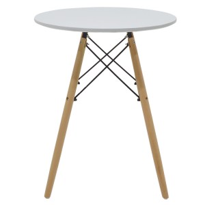 pak-292-000110-1 ΤΡΑΠΕΖΙ JULITA PAKOWORLD MDF ΛΕΥΚΟ ΚΑΙ ΞΥΛΟ ΟΞΙΑΣ ΣΕ ΦΥΣΙΚΗ ΑΠΟΧΡΩΣΗ Φ60X73ΕΚ