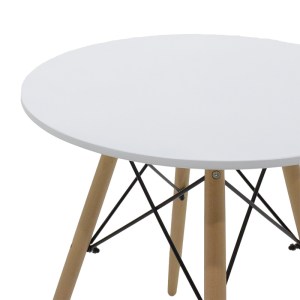 pak-292-000110-2 ΤΡΑΠΕΖΙ JULITA PAKOWORLD MDF ΛΕΥΚΟ ΚΑΙ ΞΥΛΟ ΟΞΙΑΣ ΣΕ ΦΥΣΙΚΗ ΑΠΟΧΡΩΣΗ Φ60X73ΕΚ