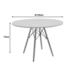pak-292-000112-1 ΤΡΑΠΕΖΙ JULITA PAKOWORLD MDF ΛΕΥΚΟ ΚΑΙ ΞΥΛΟ ΟΞΙΑΣ ΣΕ ΦΥΣΙΚΗ ΑΠΟΧΡΩΣΗ Φ120X73ΕΚ