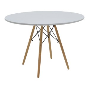 pak-292-000112 ΤΡΑΠΕΖΙ JULITA PAKOWORLD MDF ΛΕΥΚΟ ΚΑΙ ΞΥΛΟ ΟΞΙΑΣ ΣΕ ΦΥΣΙΚΗ ΑΠΟΧΡΩΣΗ Φ120X73ΕΚ