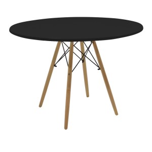 pak-292-000113 ΤΡΑΠΕΖΙ JULITA PAKOWORLD MDF ΜΑΥΡΟ ΚΑΙ ΞΥΛΟ ΟΞΙΑΣ ΣΕ ΦΥΣΙΚΗ ΑΠΟΧΡΩΣΗ Φ120X73ΕΚ