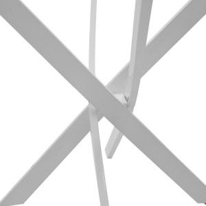 pak-292-000114-3 ΤΡΑΠΕΖΙ ANTORO PAKOWORLD ΓΥΑΛΙ ΚΑΙ ΜΕΤΑΛΛΙΚΑ ΠΟΔΙΑ ΣΕ ΛΕΥΚΗ ΑΠΟΧΡΩΣΗ Φ80X75ΕΚ