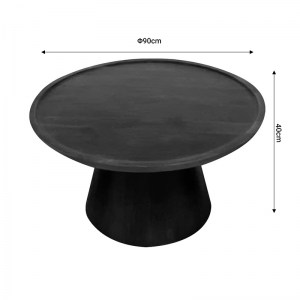 pak-297-000012-3 TΡΑΠΕΖΙ ΣΑΛΟΝΙΟΥ ALIKI INART ΚΑΡΥΔΙ ΜΑΣΙΦ MANGO ΞΥΛΟ Φ90X40ΕΚ