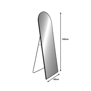 pak-298-000035-2 ΚΑΘΡΕΠΤΗΣ LORENS I INART ΜΑΥΡΟ ΑΛΟΥΜΙΝΙΟ 60X2.5X160ΕΚ