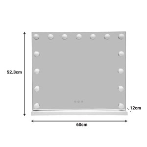 pak-298-000050-1 ΚΑΘΡΕΠΤΗΣ LED HOLLYWOOD INART ΜΕΤΑΛΛΟ ΛΕΥΚΟ 60X12X52.3ΕΚ
