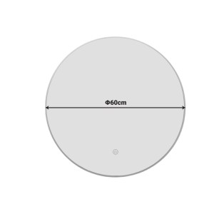 pak-298-000051-2 ΚΑΘΡΕΠΤΗΣ LED LUCOX INART PP-ΑΛΟΥΜΙΝΙΟ Φ60X3ΕΚ